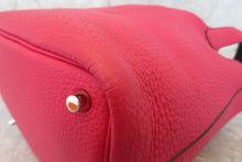Load image into Gallery viewer, HERMES PICOTIN LOCK ECLAT PM Clemence leather/Swift leather Framboise/Rouge sellier Z Engraving Hand bag 700030043