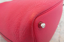 Load image into Gallery viewer, HERMES PICOTIN LOCK ECLAT PM Clemence leather/Swift leather Framboise/Rouge sellier Z Engraving Hand bag 700030043