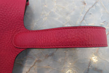 Load image into Gallery viewer, HERMES PICOTIN LOCK ECLAT PM Clemence leather/Swift leather Framboise/Rouge sellier Z Engraving Hand bag 700030043