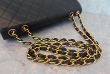 Load image into Gallery viewer, CHANEL Medium Matelasse single flap double chain shoulder bag Lambskin Black/Gold hadware Shoulder bag 800020198