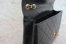 Load image into Gallery viewer, CHANEL Medium Matelasse single flap double chain shoulder bag Lambskin Black/Gold hadware Shoulder bag 800020198