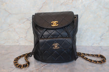 Load image into Gallery viewer, CHANEL Matelasse Chain back pack Lambskin Black/Gold hadware Back pack 700120055