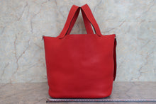 Load image into Gallery viewer, HERMES PICOTIN LOCK GM Clemence leather Rouge casaque □Q Engraving Hand bag 700090173