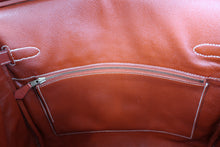 Load image into Gallery viewer, HERMES HAUT A COURROIRE 32 Toile H/Box carf leather Beige/Brique 〇Y Engraving Hand bag 800080158