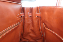 Load image into Gallery viewer, HERMES HAUT A COURROIRE 32 Toile H/Box carf leather Beige/Brique 〇Y Engraving Hand bag 800080158