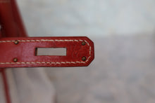 Load image into Gallery viewer, HERMES HAUT A COURROIRE 32 Toile H/Box carf leather Beige/Brique 〇Y Engraving Hand bag 800080158
