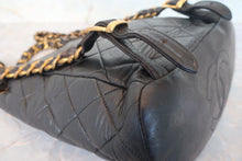 Load image into Gallery viewer, CHANEL Matelasse Chain back pack Lambskin Black/Gold hadware Back pack 700120055