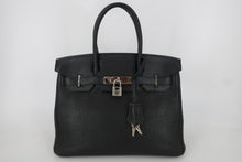 將圖片載入圖庫檢視器 HERMES/エルメス バーキン30 トゴ ブラック □K刻印 ハンドバッグ 800100057