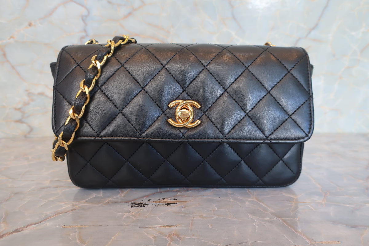 CHANEL/シャネル ミニマトラッセチェーンショルダーバッグ ラムスキン