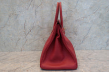 Load image into Gallery viewer, HERMES BIRKIN 35 Graine Couchevel leather Rouge vif 〇Z Engraving Hand bag 700070187
