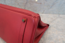 Load image into Gallery viewer, HERMES BIRKIN 35 Graine Couchevel leather Rouge vif 〇Z Engraving Hand bag 700070187