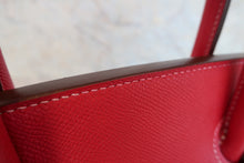Load image into Gallery viewer, HERMES CANDY BIRKIN 35 Epsom leather Rouge casaque/Blue thalassa □O Engraving Hand bag 800070145