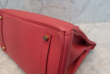 Load image into Gallery viewer, HERMES BIRKIN 35 Graine Couchevel leather Rouge vif 〇Z Engraving Hand bag 700070187