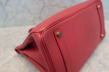 Load image into Gallery viewer, HERMES BIRKIN 35 Graine Couchevel leather Rouge vif 〇Z Engraving Hand bag 700070187