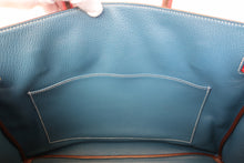 Load image into Gallery viewer, HERMES CANDY BIRKIN 35 Epsom leather Rouge casaque/Blue thalassa □O Engraving Hand bag 800070145