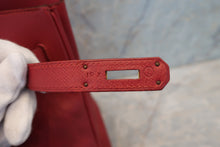 Load image into Gallery viewer, HERMES BIRKIN 35 Graine Couchevel leather Rouge vif 〇Z Engraving Hand bag 700070187