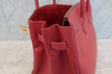 Load image into Gallery viewer, HERMES BIRKIN 35 Graine Couchevel leather Rouge vif 〇Z Engraving Hand bag 700070187
