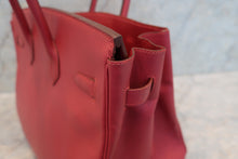 Load image into Gallery viewer, HERMES BIRKIN 35 Graine Couchevel leather Rouge vif 〇Z Engraving Hand bag 700070187