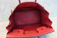 Load image into Gallery viewer, HERMES BIRKIN 35 Graine Couchevel leather Rouge vif 〇Z Engraving Hand bag 700070187
