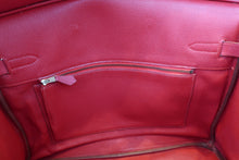 Load image into Gallery viewer, HERMES BIRKIN 35 Graine Couchevel leather Rouge vif 〇Z Engraving Hand bag 700070187