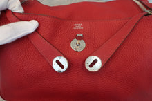 Load image into Gallery viewer, HERMES LINDY 34 Clemence leather Rouge garance □M Engraving Shoulder bag 700100237