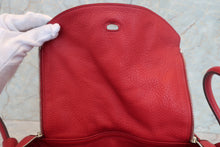 Load image into Gallery viewer, HERMES LINDY 34 Clemence leather Rouge garance □M Engraving Shoulder bag 700100237