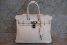 Load image into Gallery viewer, HERMES BIRKIN 25 Epsom leather White □K Engraving Hand bag 700100007