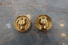 Load image into Gallery viewer, CHANEL CC mark Round earring Gold plate Gold Earring 700080088