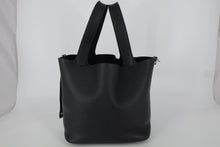 将图片加载到图库查看器,HERMES PICOTIN LOCK MM Clemence leather Black □N刻印 Hand bag 800100052