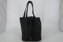 将图片加载到图库查看器,HERMES PICOTIN LOCK MM Clemence leather Black □N刻印 Hand bag 800100052