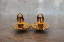 Load image into Gallery viewer, CHANEL CC mark Round earring Gold plate Gold Earring 700080088