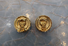 Load image into Gallery viewer, CHANEL CC mark Round earring Gold plate Gold Earring 700080088