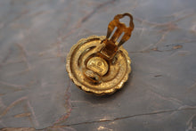 Load image into Gallery viewer, CHANEL CC mark Round earring Gold plate Gold Earring 700080088