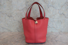 将图片加载到图库查看器,HERMES PICOTIN LOCK MM Clemence leather Bougainvillier □N刻印 Hand bag 600120027