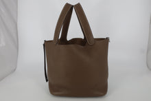 将图片加载到图库查看器,HERMES PICOTIN LOCK MM Clemence leather Etoupe gray Y刻印 Hand bag 800100025