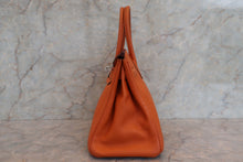 Load image into Gallery viewer, HERMES BIRKIN 30 Clemence leather Orange □H Engraving Hand bag 700100213