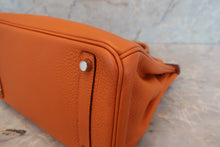 Load image into Gallery viewer, HERMES BIRKIN 30 Clemence leather Orange □H Engraving Hand bag 700100213