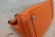 Load image into Gallery viewer, HERMES BIRKIN 30 Clemence leather Orange □H Engraving Hand bag 700100213