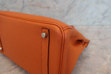 Load image into Gallery viewer, HERMES BIRKIN 30 Clemence leather Orange □H Engraving Hand bag 700100213
