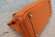 Load image into Gallery viewer, HERMES BIRKIN 30 Clemence leather Orange □H Engraving Hand bag 700100213
