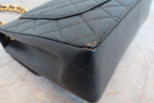 将图片加载到图库查看器,CHANEL/香奈儿 中号CF 单盖包 链条包 荔枝皮 Black/Gold hadware(黑色/金色金属) 肩背包 700120059