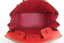 將圖片載入圖庫檢視器 HERMES/エルメス バーキン30 ヴォーエプソン ルージュガランス □J刻印 ハンドバッグ 700060206