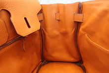 Load image into Gallery viewer, HERMES BIRKIN 30 Clemence leather Orange □H Engraving Hand bag 700100213