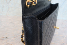 将图片加载到图库查看器,CHANEL/香奈儿 中号CF 单盖包 链条包 荔枝皮 Black/Gold hadware(黑色/金色金属) 肩背包 700120059