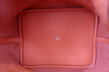 Load image into Gallery viewer, HERMES PICOTIN LOCK Eclat MM Clemence leather/Swift leather Orange poppy/Bordeaux A Engraving Hand bag 700100216