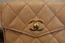 画像をギャラリービューアに読み込む, CHANEL/シャネル マトラッセウエストポーチ キャビアスキン ベージュ/ゴールド金具 ウエストポーチ 800020187