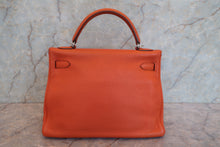 画像をギャラリービューアに読み込む, HERMES/エルメス ケリー32 トリヨンクレマンス オレンジ □M刻印 ショルダーバッグ 800010066