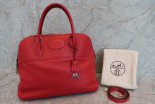 Load image into Gallery viewer, HERMES BOLIDE 35 Clemence leather Rouge casaque □Q Engraving Shoulder bag 700100238