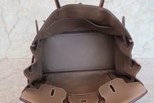 Load image into Gallery viewer, HERMES BIRKIN 35 Clemence leather Etoupe gray □I Engraving Hand bag 700090179