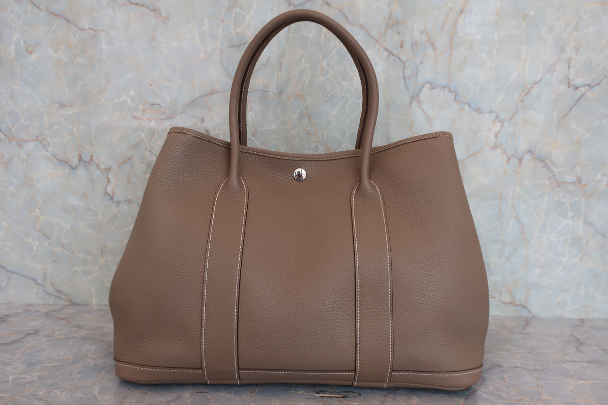 【美品】エルメス　ガーデンパーティ　ネゴンダ　エトゥープ　トートバッグ　481 HERMES／エルメス ガーデンパーティPM ネゴンダ エトゥープ □N刻印
